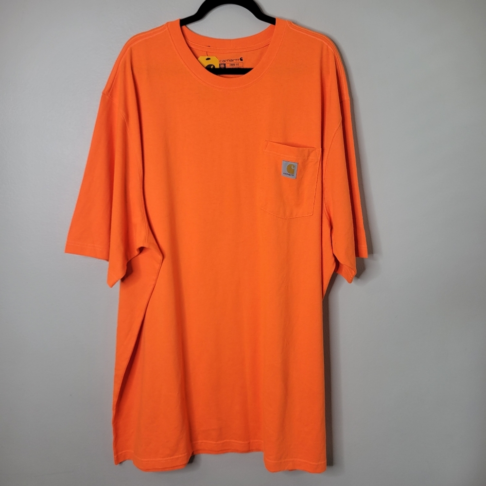 Carhartt Men's Orange Pocket T-Shirt